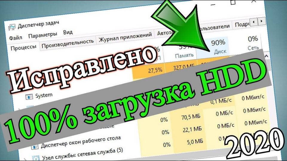 Почему диск загружен на 100% в Windows