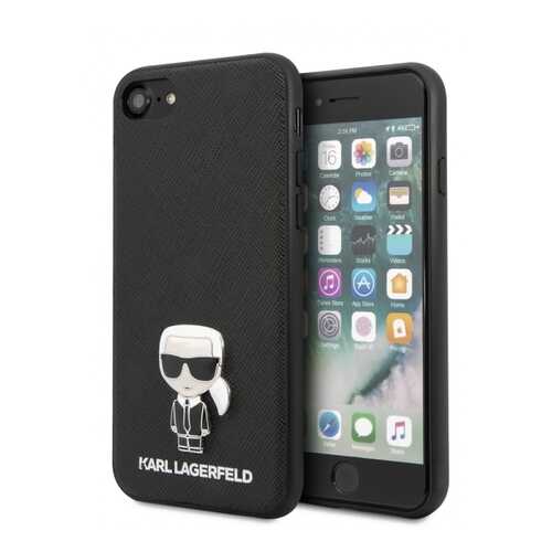 Чехол Karl Lagerfeld PU Leather Saffiano Iconik для iPhone 7/8/SE 2020 (Black) в Триколор ТВ