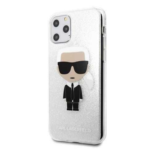 Чехол Karl Lagerfeld TPU Collection Iconik для iPhone 11 Pro (Glitter Silver) в Триколор ТВ