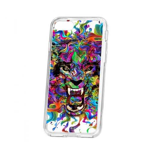 Чехол Kruche Apple iPhone 7 Print Colored beast в Триколор ТВ