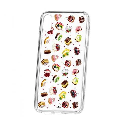 Чехол Kruche Apple iPhone XS Max Print Cake в Триколор ТВ