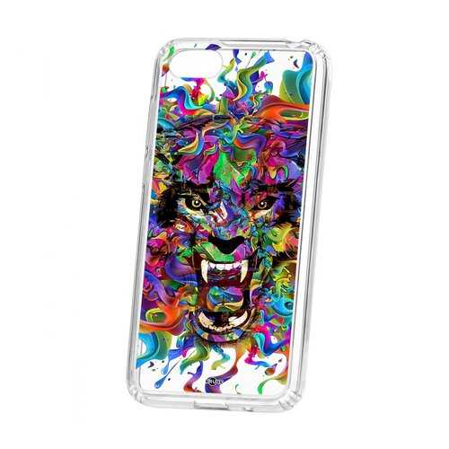 Чехол Kruche Huawei Honor 7A Print Colored beast в Триколор ТВ