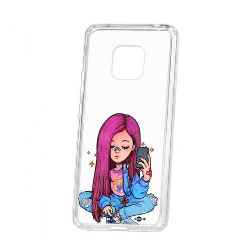 Чехол Kruche Huawei Mate 20 Pro Print Pink Hair в Триколор ТВ