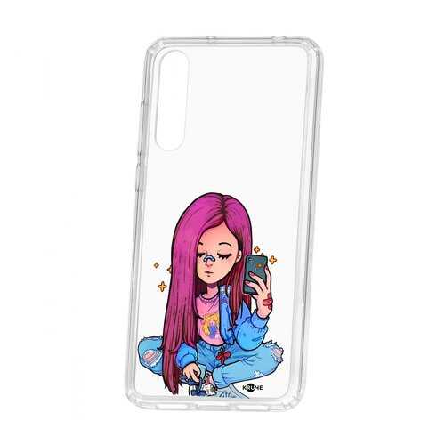 Чехол Kruche Huawei P20 Pro (Plus) Print Pink Hair в Триколор ТВ