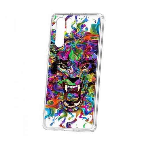 Чехол Kruche Huawei P30 Pro Print Colored beast в Триколор ТВ