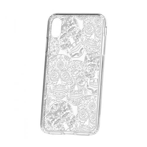 Чехол Kruche iP XS Max Print Skull White в Триколор ТВ