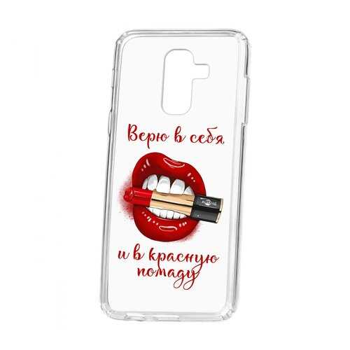 Чехол Kruche Samsung Galaxy A6 Plus Print Red lipstick в Триколор ТВ