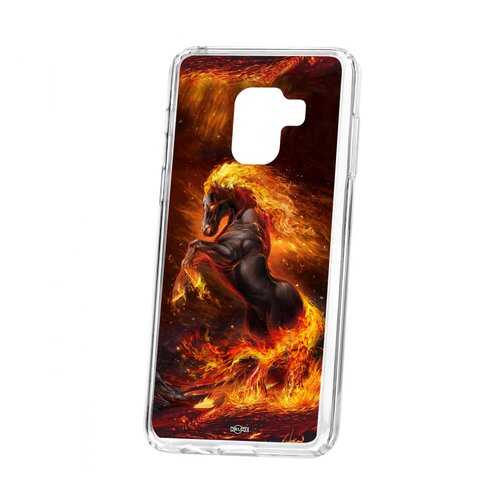 Чехол Kruche Samsung Galaxy A8 2018 (A530) Print Конь огонь в Триколор ТВ