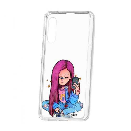 Чехол Kruche Samsung Galaxy A90 5G Print Pink Hair в Триколор ТВ