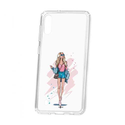 Чехол Kruche Samsung Galaxy M10 Print Fashion Girl в Триколор ТВ