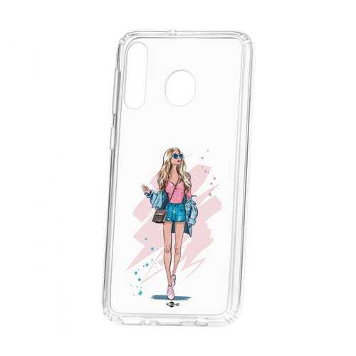 Чехол Kruche Samsung Galaxy M30 Print Fashion Girl в Триколор ТВ