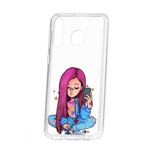 Чехол Kruche Samsung Galaxy M30 Print Pink Hair в Триколор ТВ