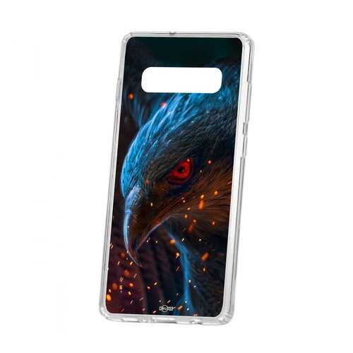 Чехол Kruche Samsung Galaxy S10+ Print Орел в Триколор ТВ