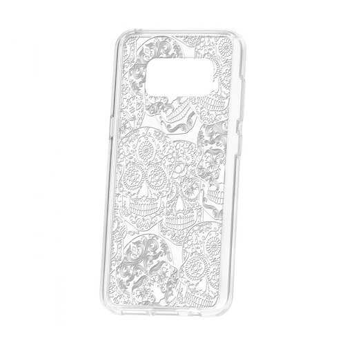 Чехол Kruche Samsung Galaxy S8 Print Skull White в Триколор ТВ