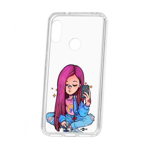 Чехол Kruche Xiaomi Redmi 6 Pro Print Pink Hair в Триколор ТВ