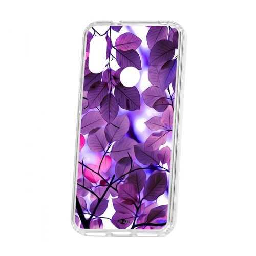 Чехол Kruche Xiaomi Redmi 6 Pro Print Purple leaves в Триколор ТВ