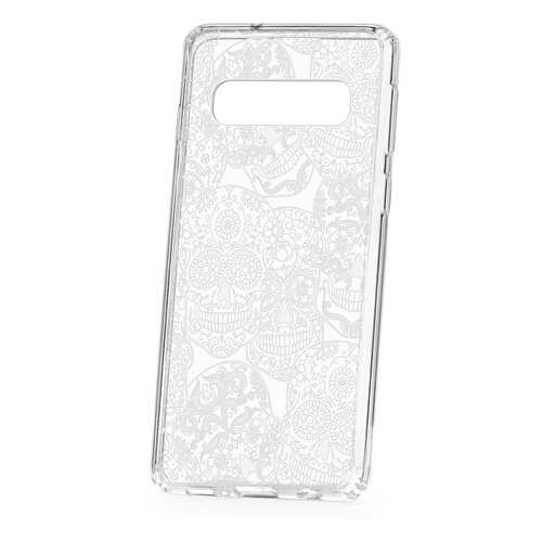 Чехол Samsung Galaxy S10 Kruche Print Skull White в Триколор ТВ