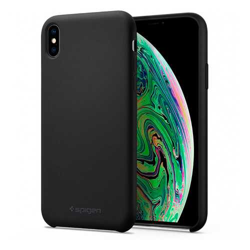 Чехол Spigen Silicone Fit (065CS25653) для iPhone XS Max (Black) в Триколор ТВ