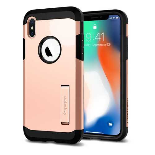 Чехол Spigen Tough Armor для Apple Apple iPhone X Blush Gold (057CS22162) в Триколор ТВ