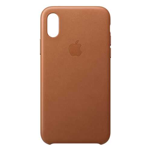 Кейс для iPhone Apple Leather XS кожаный коричневый MRWP2ZM/A в Триколор ТВ