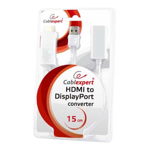 Адаптер HDMI на DisplayPort конвертер Cablexpert DSC-HDMI-DPW плюс usb питание, белый в Триколор ТВ