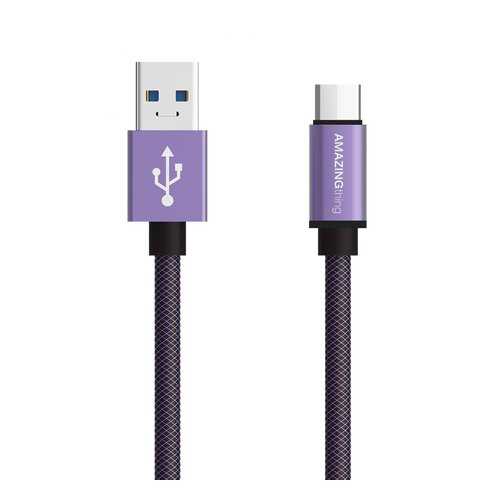 Кабель Amazingthing SupremeLink Ultimate Speed Lavender USB-Type-C Violet 1m 3A в Триколор ТВ