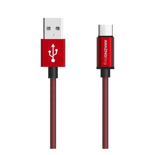 Кабель Amazingthing SupremeLink Ultimate Speed USB-Type-C Red 1m 3A в Триколор ТВ