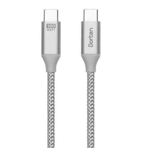 Кабель Dorten USB-C to USB-C PD Charging Cable Tetron Series 2 м Silver в Триколор ТВ