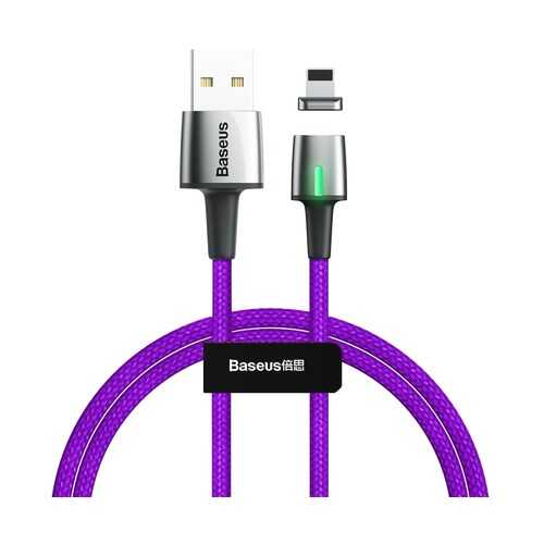 Кабель магнитный Baseus Zinc Magnetic Cable USB - Lightning 2.4A 1м Violet (CALXC-A05) в Триколор ТВ