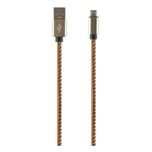 Кабель Red Line USB - micro USB, 2 метра, экокожа, Brown в Триколор ТВ