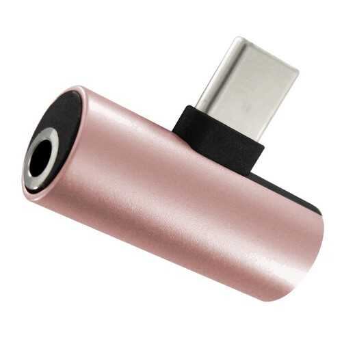 Переходник Krutoff USB Type-C to USB Type-C + AUX 3.5mm (rose gold) в Триколор ТВ