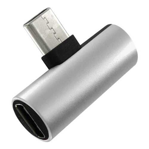 Переходник USB Type-C to USB Type-C (Charging) + USB Type-C (Audio) silver в Триколор ТВ