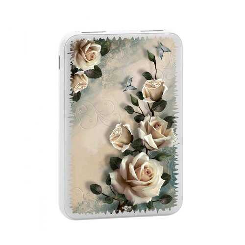 Внешний аккумулятор КRUЧЕ Power Bank 5000 mAh Print White roses в Триколор ТВ