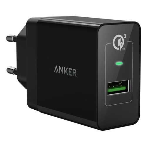 Сетевое зарядное устройство Anker PowerPort+ QC3.0 1 USB 3A Black в Триколор ТВ