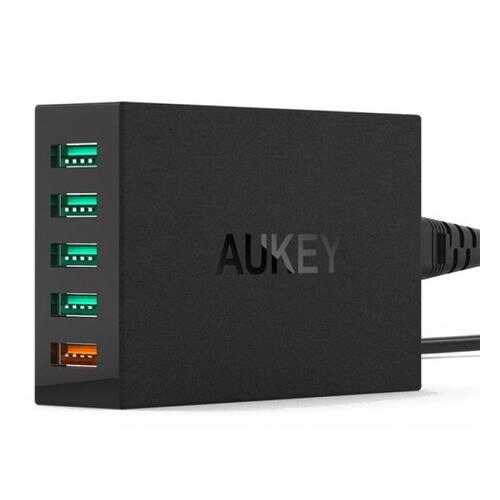 Сетевое зарядное устройство Aukey PA-T15 5 USB 3A Black в Триколор ТВ