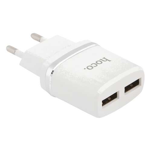 Сетевое зарядное устройство Hoco C12 Smart Dual 2 USB 2,4A White в Триколор ТВ