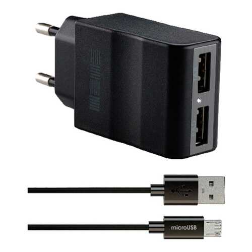 Сетевое зарядное устройство InterStep Travel Charger 2 USB 2,1A Black в Триколор ТВ