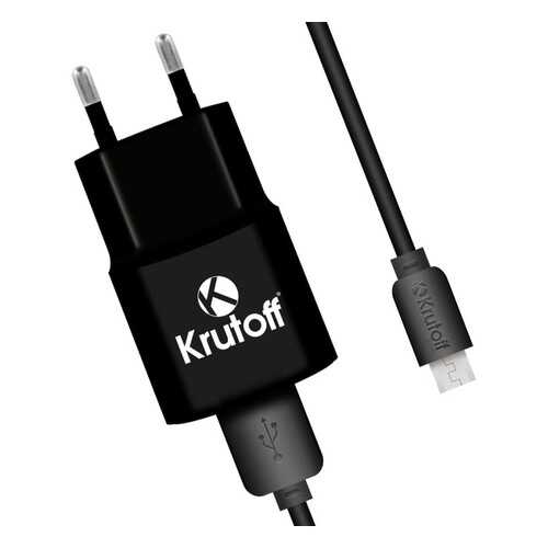 Сетевое зарядное устройство Krutoff CH-01M 1xUSB, 1A + кабель micro USB (black) в Триколор ТВ