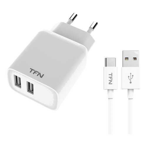 Сетевое зарядное устройство TFN Rapid+ 2xUSB 2.4A White в Триколор ТВ