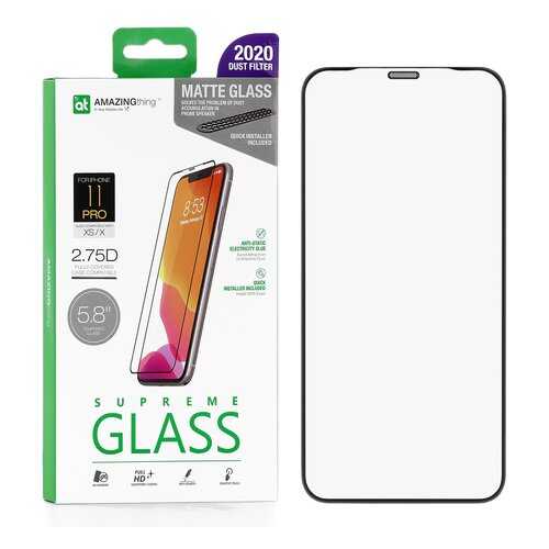 Защитное стекло AMAZINGthing Full Glue Anti-Glare Black 0.3mm для Apple iPhone X в Триколор ТВ