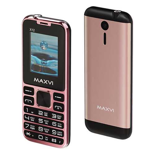 Мобильный телефон Maxvi X12 (2 SIM) Rose/Gold в Триколор ТВ